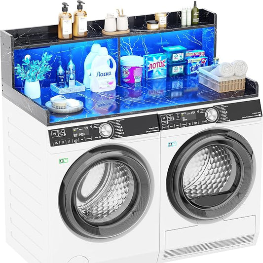 Aheaplus Washer and Dryer Countertop, 2-Tier Laundry Countertop Cover by Aheaplus