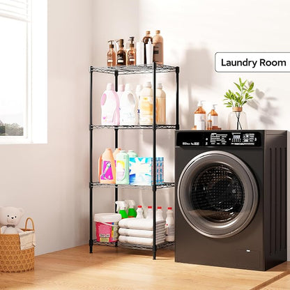 4 Tiers Shelf Metal Storage Shelves Wire Rack Closet Organizers - Image 8