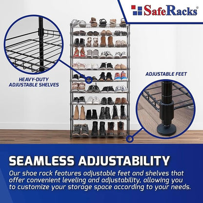SafeRacks 10-Tier Shoe Rack - Image 5