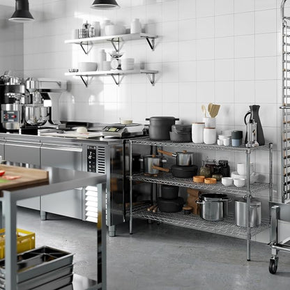 18" Deep x 48" Wide x 34" Height Wire Shelving Kit | 3-Tier | NSF Commercial - Image 8