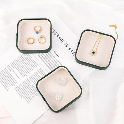 SANQIANWAN Set of 3 Small Stackable Jewelry Organizer Trays Mini Jewelry Drawer - Image 4