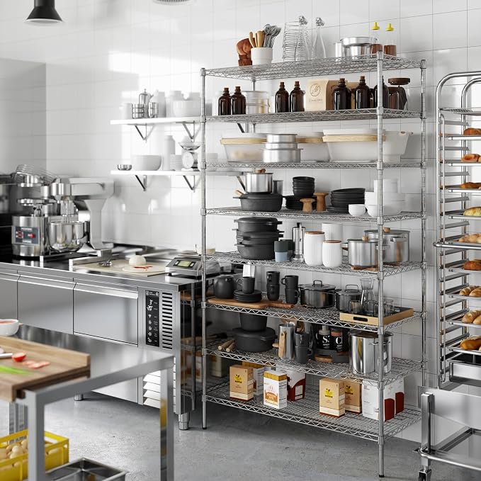 21" Deep x 48" Wide x 86" Height Wire Shelving Kit | 8-Tier | NSF Commercial - Image 2