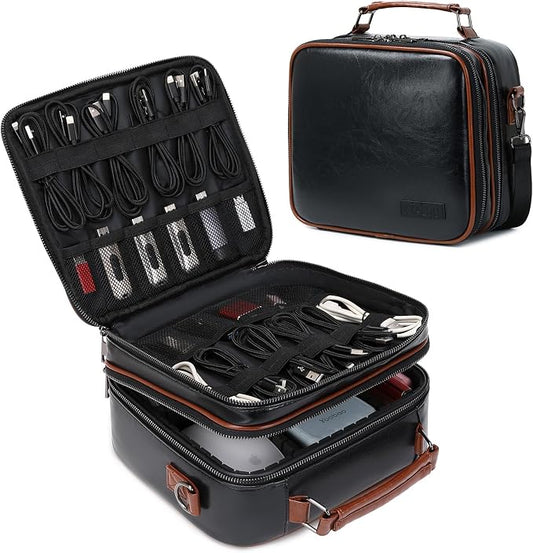 KYALOU Electronics Travel Organizer, Large Electronic Accessories Cable Case by Kyalou