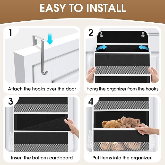 2 Pack Over The Door Organizer, Hanging Storage Organizer - Image 3
