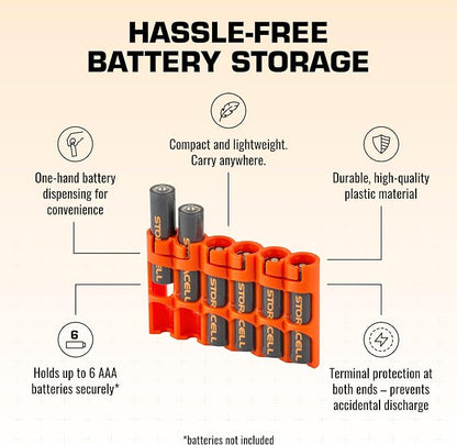 Storacell Slimline AAA-6 Battery Storage Caddy and Dispenser, Holds 6 AAA - Image 4