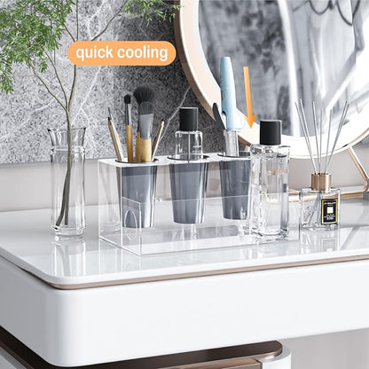 Clear Hair Tool Organizer, Blow Dryer Holder, Acrylic Bathroom Supplies - Image 3