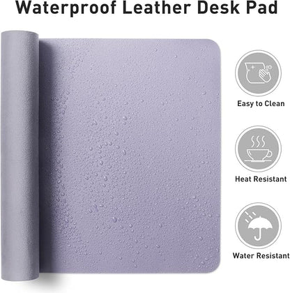 Aothia Leather Desk Pad Protector, Mouse Pad, Office Desk Mat, Non-Slip PU - Image 6