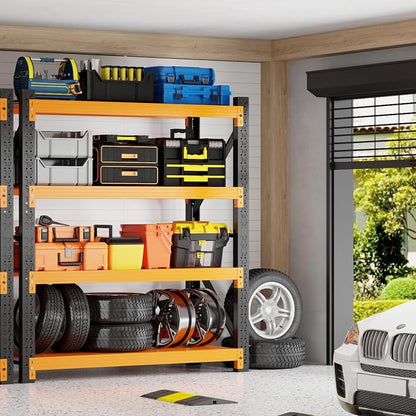 4000LBS Garage Shelving 48" W Garage Shelving Heavy Duty 4-Tier Metal Storage - Image 2