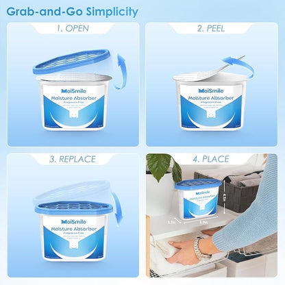 Moisture Absorbers 9 Pack, Fragrance-Free Closet Dehumidifier - Image 9