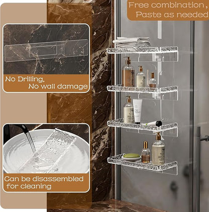 2 Piece Shower Organizer, Wall Floating Shelf - Image 6