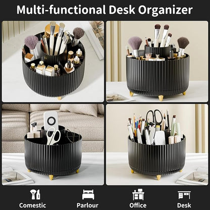 360° Rotate Makeup Brush Holder Organizer, Makeup Organizers Countertop - Image 3