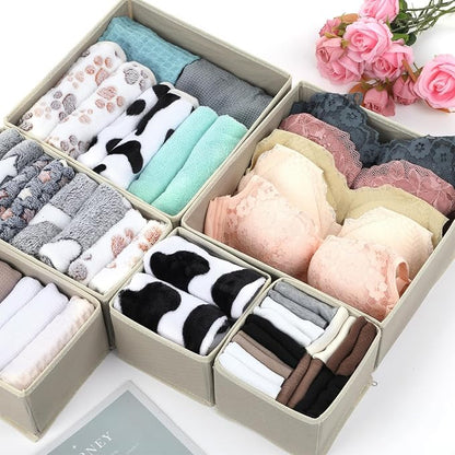 SHENLIU 12 Pack Foldable Cloth Storage Box, Drawer Organizer Clothes, Underwear - Image 6