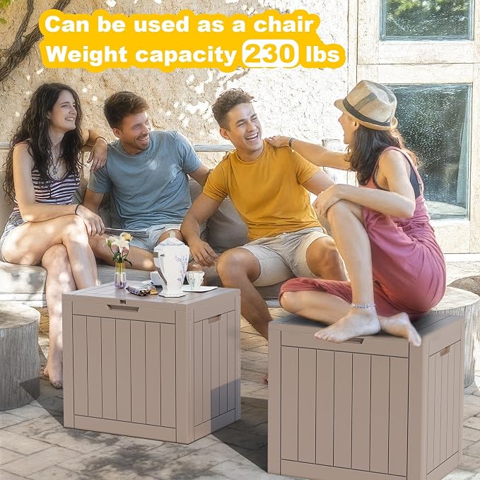 30 Gallon Outdoor Deck Box, Storage Lockable Waterproof Patio Furniture - Image 5