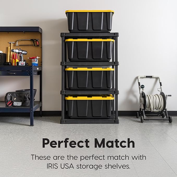 IRIS USA 27 Gallon Heavy Duty Truck Bed Toolbox Storage Tote Bins - Image 4