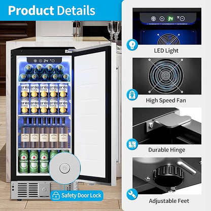 15 Inch Under Counter Beverage Refrigerator - Image 7