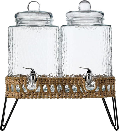 1.5 Gallon Hammered Glass Drink Dispenser - Image 4