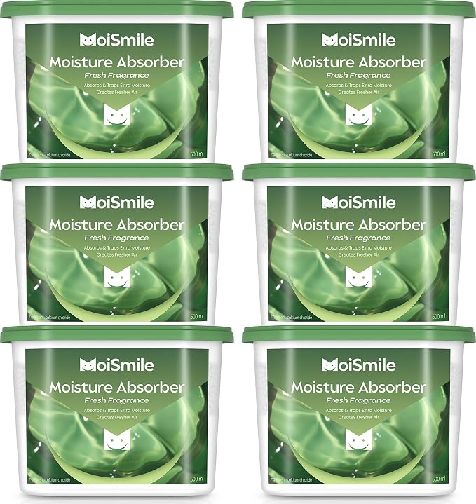 Moisture Absorbers 6 Pack, Fresh Fragrance Closet Dehumidifier by MoistureAbsorbers