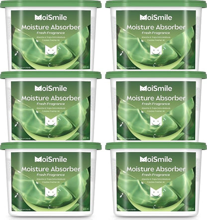 Moisture Absorbers 6 Pack, Fresh Fragrance Closet Dehumidifier by MoistureAbsorbers
