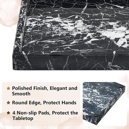 Real Natural Marble Tray for Bathroom, Kitchen and Desktop, Rectangle Genuine - Image 3
