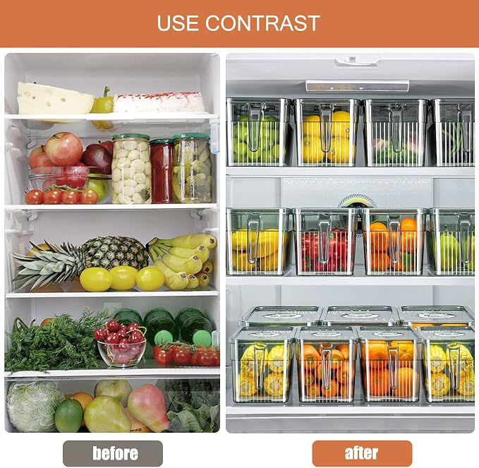 Loobuu 2 Pack Plastic Food Storage Produce Containers - Image 5
