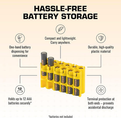 Storacell AAA-12 Battery Storage Caddy and Dispenser, Holds 12 AAA Batteries - Image 4