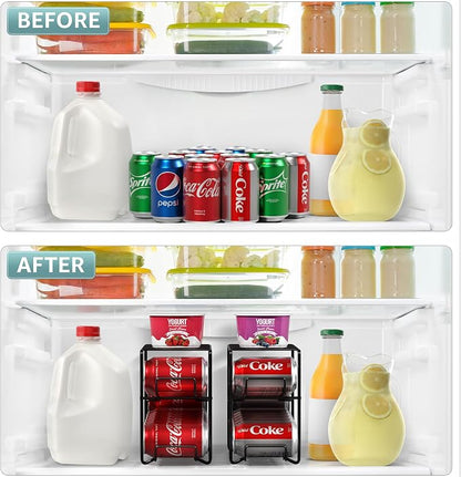 Sorbus 2-Pack Soda Can Dispenser Rack – Beverage Organizer - Image 6