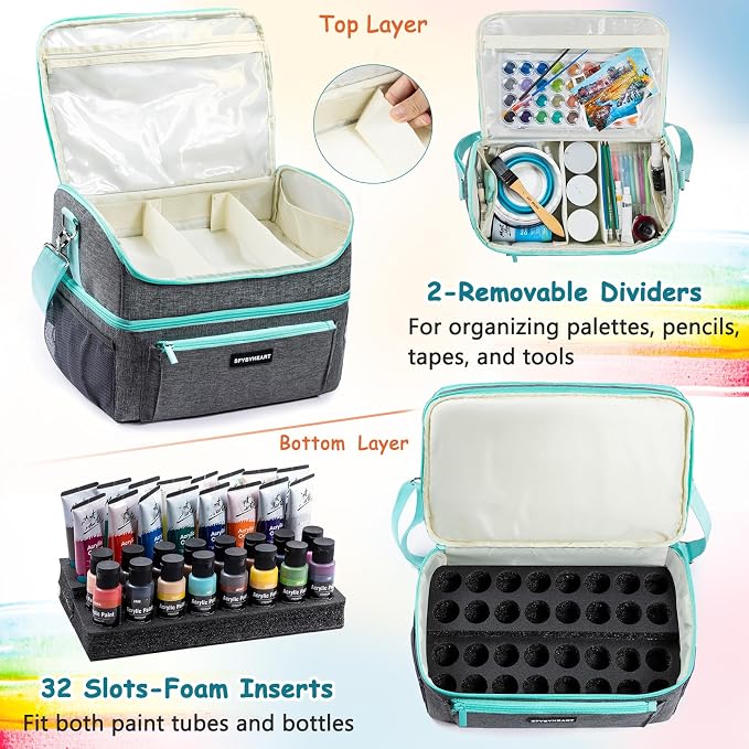 Acrylic Paint Organizer Bag - Image 3