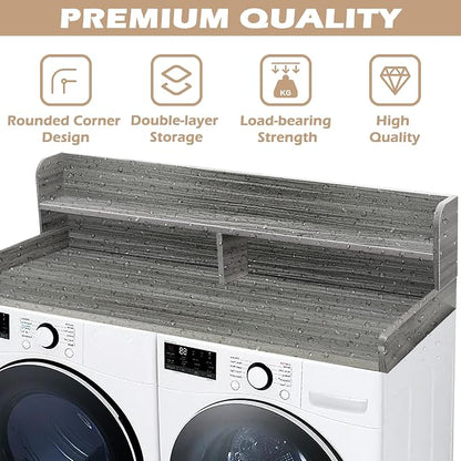 Royxen Laundry Countertop with 2-Tier Shelf Universal Fit, Washer and Dryer - Image 5