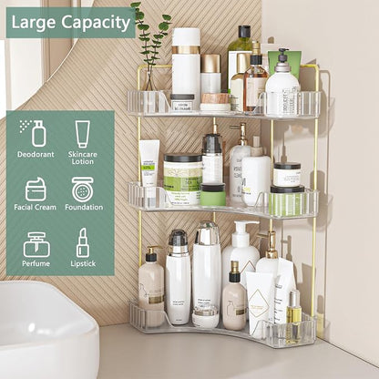Webetop Corner Bathroom Counter Organizer 3 Tier Bathroom Countertop Organizers - Image 5