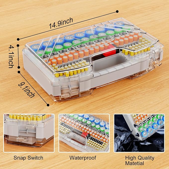 Battery Organizer Storage Holder Box Case - Image 4