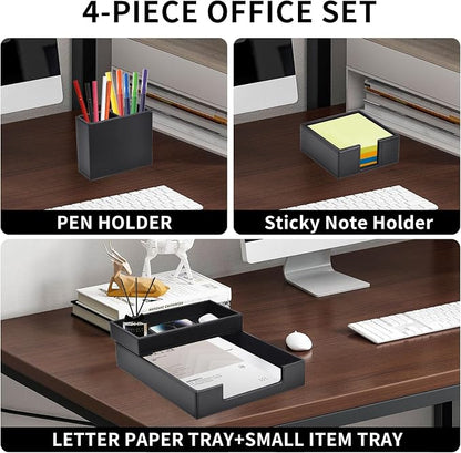 4 Pack Leather Office Supplies/Desk Organizer - Image 2