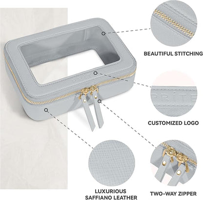 Prite Clear Makeup Bag Cosmetic Organizer Case Waterproof Travel Toiletry Bag - Image 4