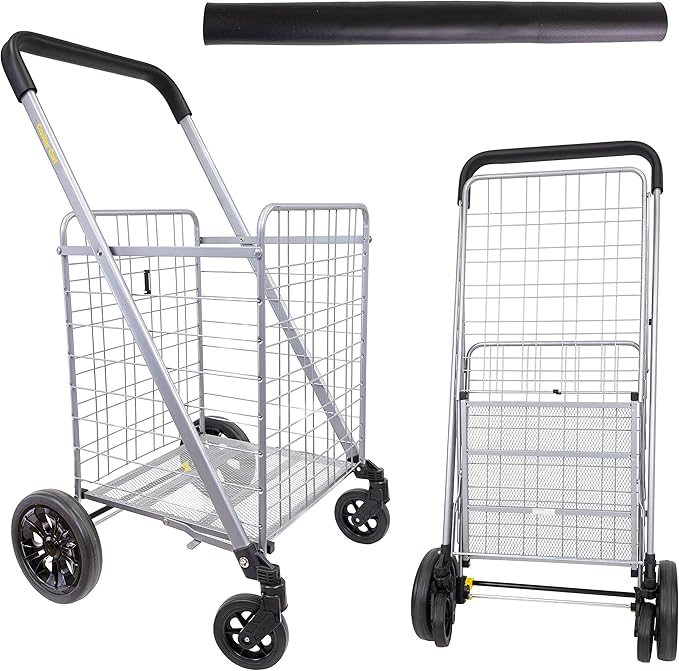 dbest Products Cruiser Cart Deluxe 2 Germ Guard Bundle Shopping Handle Grocery by dbestproductsInc