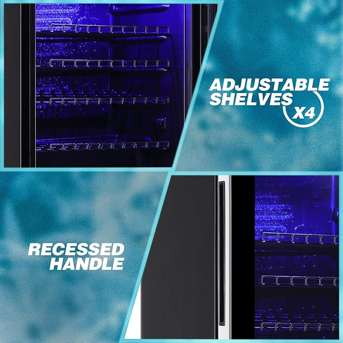 WANAI Mini Fridge Cooler 120 Can Beverage Refrigerator - Image 6