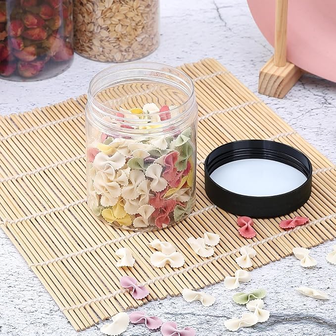 36PCS 8OZ Plastic Jars with Screw On Lids, Labels Refillable Empty Round Slime - Image 5
