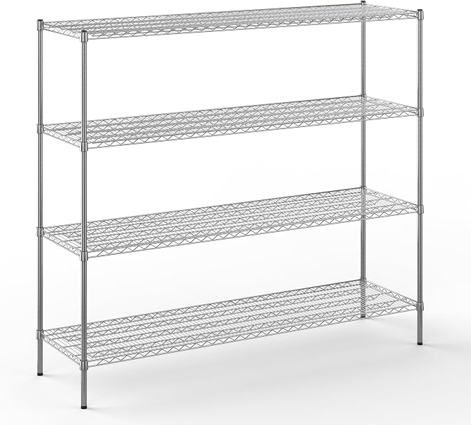 21" Deep x 72" Wide x 64" Height Wire Shelving Kit | 4-Tier | NSF Commercial by Regal+Altair