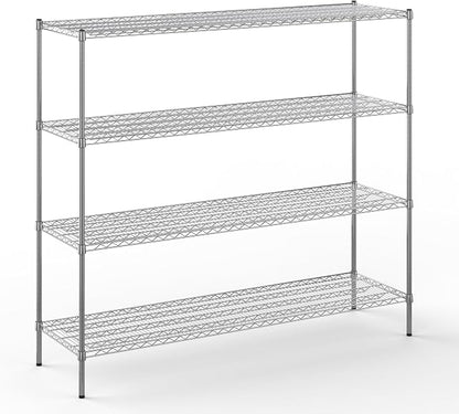 21" Deep x 72" Wide x 64" Height Wire Shelving Kit | 4-Tier | NSF Commercial by Regal+Altair