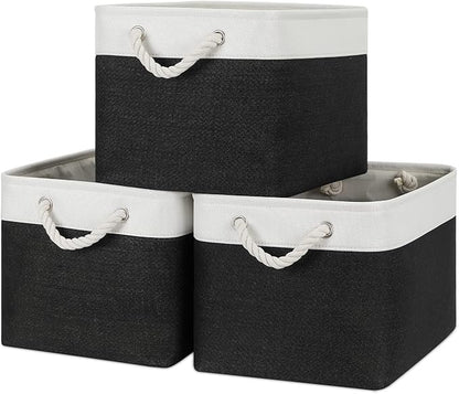 Bidtakay Black Storage Baskets for Shelves Collapsible Organizer Baskets for by BidtakayBaskets