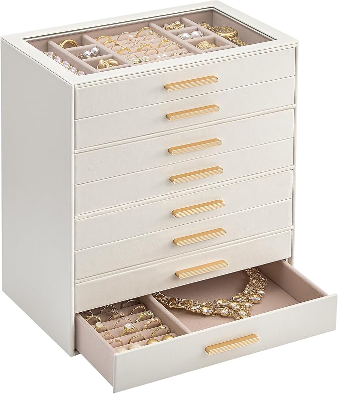 Lolalet Jewelry Box Organizer, 8-Layer Jewelry Organizers and Storage Case by Lolalet