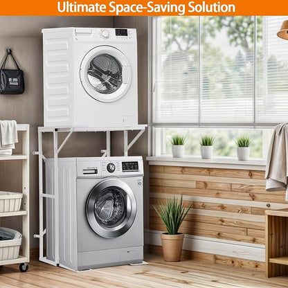 Universal Washer Dryer Stacking Rack Stand Heavy-Duty Carbon Steel, Premium - Image 2