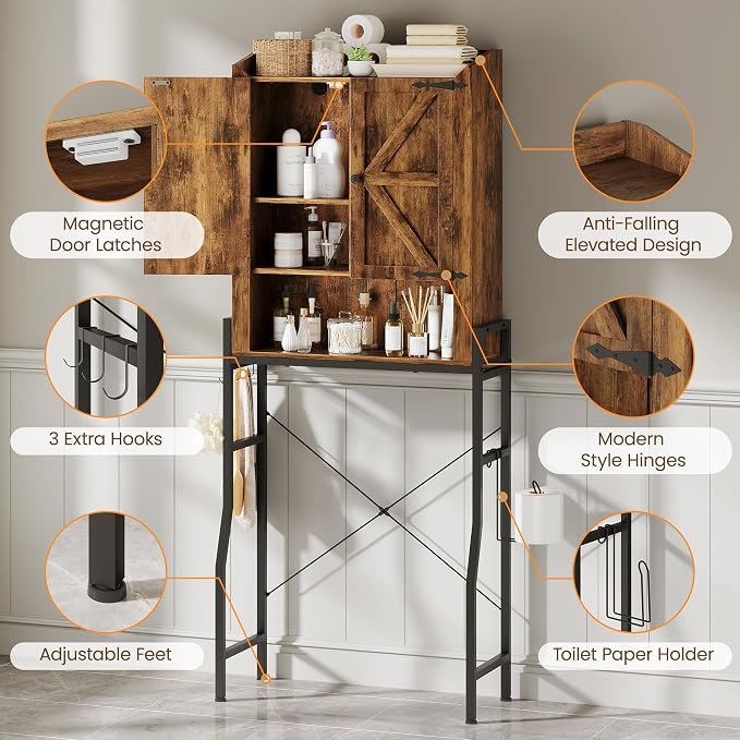 Over The Toilet Storage Cabinet, Over Toilet Organizer - Image 3