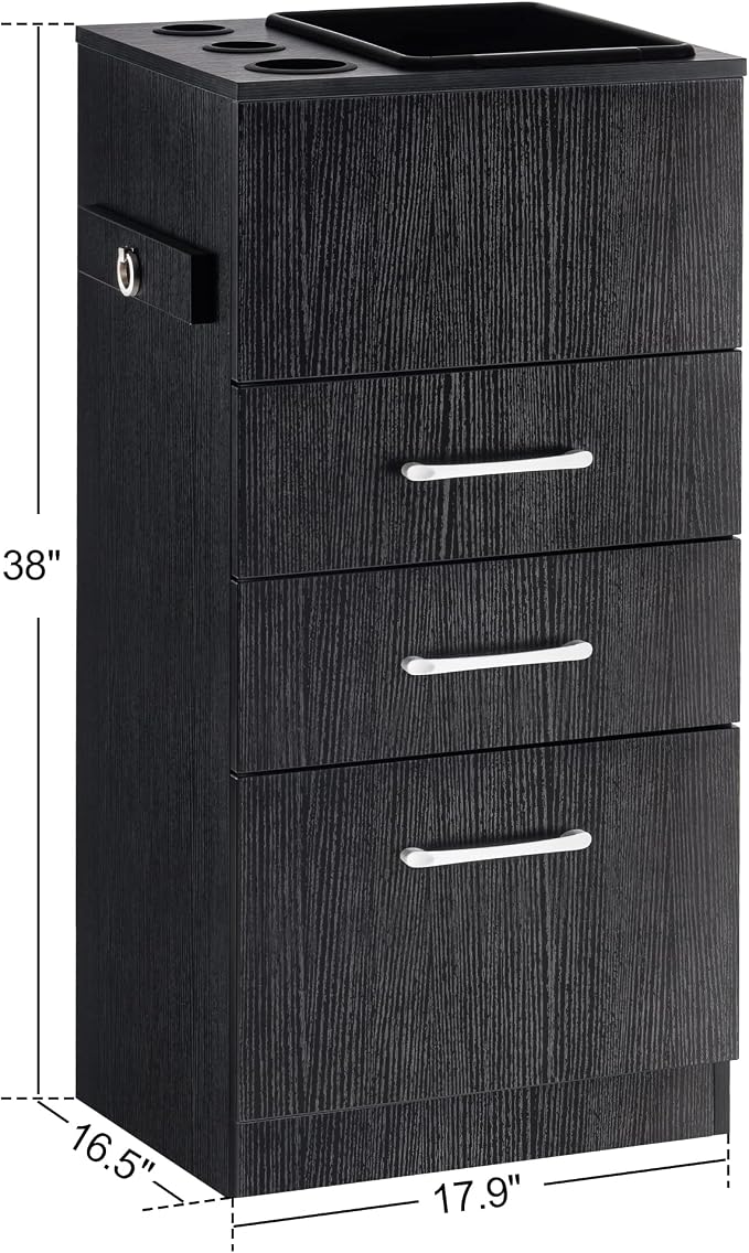 BarberPub Salon Storage Cabinet Beauty Locker Hair Dryer Holder Stylist Spa - Image 2