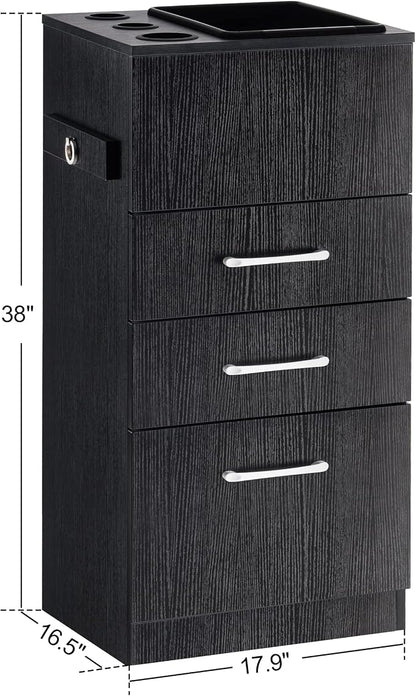 BarberPub Salon Storage Cabinet Beauty Locker Hair Dryer Holder Stylist Spa - Image 2