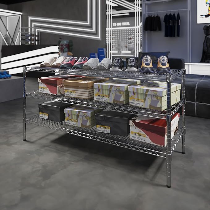 21" Deep x 54" Wide x 27" Height Wire Shelving Kit | 3-Tier | NSF Commercial - Image 2