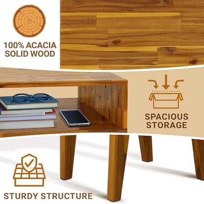 Acacia Serena Nightstand Solid Wood Nightstand - Image 3