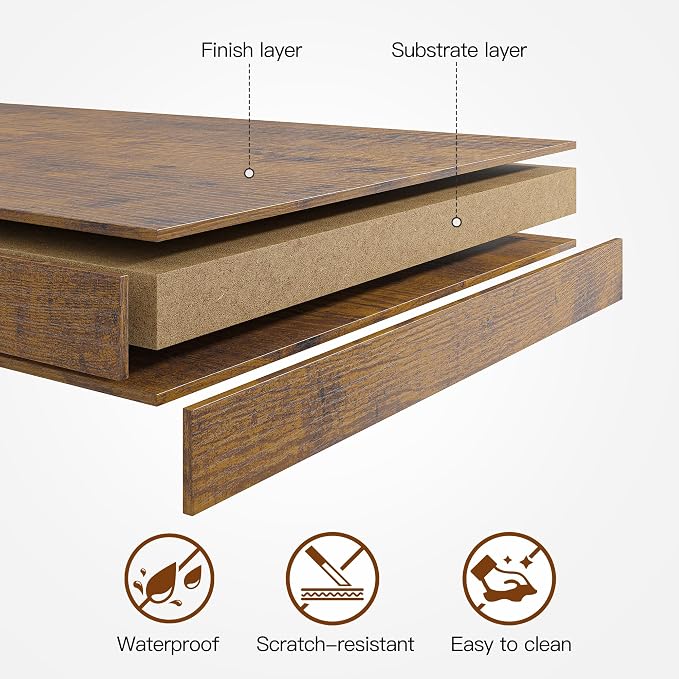 REIBII Desktop Bookshelf, High-Capacity Desk Hutch Organizer - Image 8