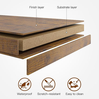 REIBII Desktop Bookshelf, High-Capacity Desk Hutch Organizer - Image 8