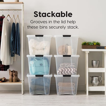 IRIS USA 6-Pack 54 Quart Stackable Storage Bins - Image 5