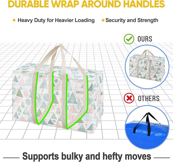 VENO 6 Pack Moving Bags and Large Christmas Storage Bins - Image 5