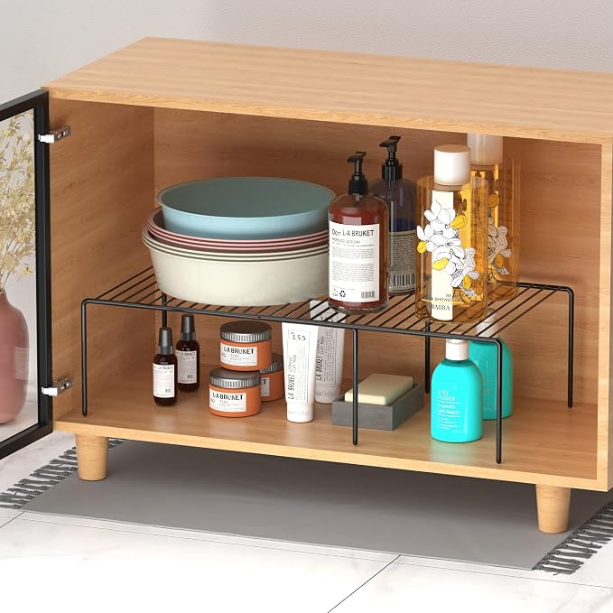 Redrubbit Expandable Metal Rustproof Kitchen Counter Shelf Rack, Space Saver - Image 5
